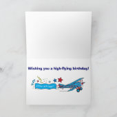 Carte Joyeux anniversaire Grand-fils avion (Intérieur)