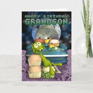 Carte Joyeux anniversaire grand-fils, hors de ce monde, 