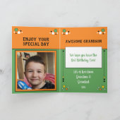 Carte Joyeux anniversaire grand-fils meilleur jour nom p (Intérieur)