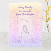 Carte Joyeux anniversaire Grand grand-fille design de fé (Fleur jaune)
