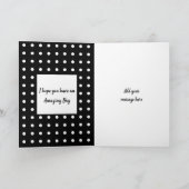 Carte Joyeux anniversaire grand-mère noir et blanc photo (Intérieur)