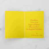 Carte Joyeux Anniversaire Grand-mère Paint Splatter Phot (Intérieur)