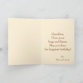 Carte Joyeux Anniversaire grand-mère thème automne (Intérieur)