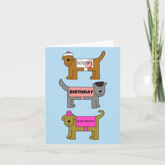 Carte Joyeux anniversaire Grand Nephew (Devant)