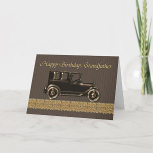 Carte Joyeux anniversaire grand-père Classic voiture