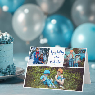 Carte Joyeux Anniversaire Grand-père Custom Petits Photo