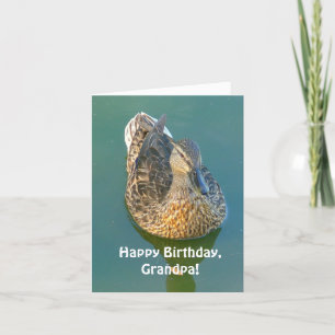 Carte "Joyeux anniversaire, grand-père" Photo de canard