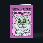 Carte Joyeux anniversaire Granddaughter<br><div class="desc">Souhaitez à cette petite-fille spéciale un joyeux anniversaire avec ce mignon Kitty. Profitez de nos rabais pour commander plusieurs cartes en même temps et économiser $$$$</div>