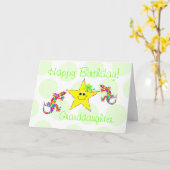 Carte Joyeux anniversaire Granddaughter (Fleur jaune)