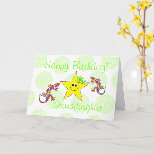 Carte Joyeux anniversaire Granddaughter (Fleur jaune)