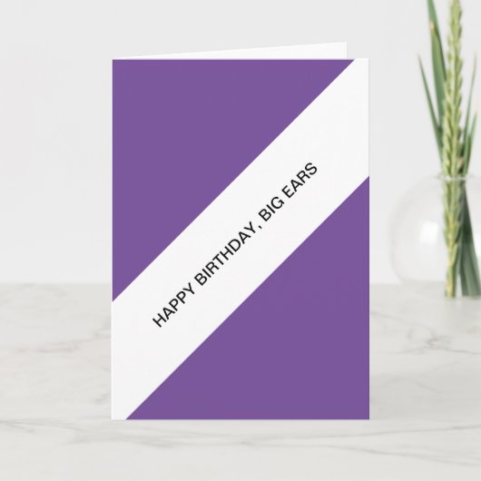 Carte joyeux anniversaire, grandes oreilles (Devant)
