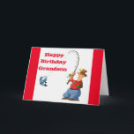 CARTE JOYEUX ANNIVERSAIRE **GRANDSON** HUMOUR DE PÊCHE<br><div class="desc">MERCI D'ARRÊTER PRÈS D'UN DE MES HUIT MAGASINS ET DE REVENIR BIENTÔT ! ! !</div>