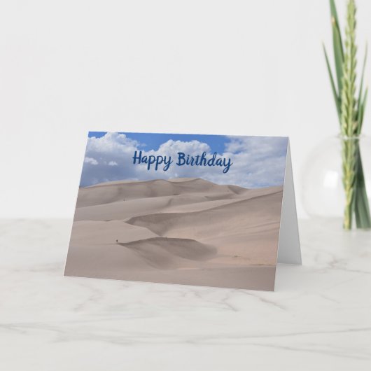 Carte Joyeux Anniversaire, Great Sand Dunes, Colorado (Devant)