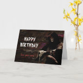 Carte Joyeux Anniversaire Grim Reaper Vous Voir Bientôt (Fleur jaune)