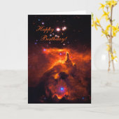 Carte Joyeux anniversaire - groupe d'étoile Pismis 24 (Fleur jaune)