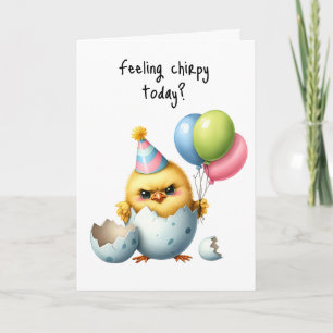 Carte Joyeux Anniversaire Grumpy Bird Balloons Se Senten