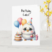 Carte Joyeux Anniversaire Grumpy Bird Cake Candles Cadea (Fleur jaune)
