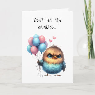 Carte Joyeux Anniversaire Grumpy Bird Rinkles and Feathe