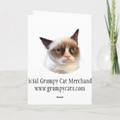 Carte Joyeux Anniversaire Grumpy Cat (Dos)