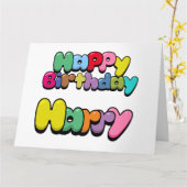 Carte Joyeux anniversaire Harry (Fleur jaune)