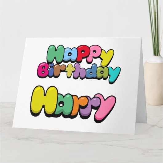 Carte Joyeux anniversaire Harry (Devant)