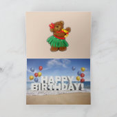 Carte Joyeux anniversaire hawaïen (Intérieur)