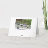 Carte Joyeux anniversaire Hawaiian Common Moorhen, Lily (Dos)