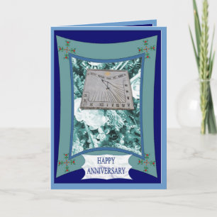 Carte Joyeux Anniversaire, heure du cadran solaire