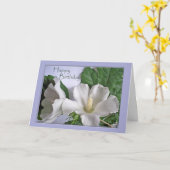 Carte Joyeux anniversaire Hibiscus blanc Rose de Sharon (Fleur jaune)