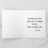 Carte Joyeux Anniversaire Hommes Cocotiers Arbres Tropic (Intérieur)