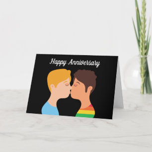 Carte Joyeux Anniversaire Hommes Gay Couple Romantique A