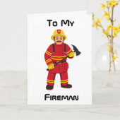 CARTE JOYEUX ANNIVERSAIRE **HOTTIE** & MY FAV FIREMAN (Fleur jaune)