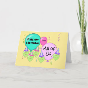 Carte Joyeux anniversaire humoristique de tous les nous,