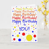 Carte Joyeux anniversaire ! Humour (Fleur jaune)