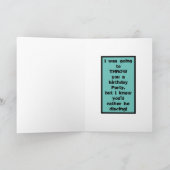 Carte Joyeux anniversaire | Humour de golf sur disque (Intérieur)