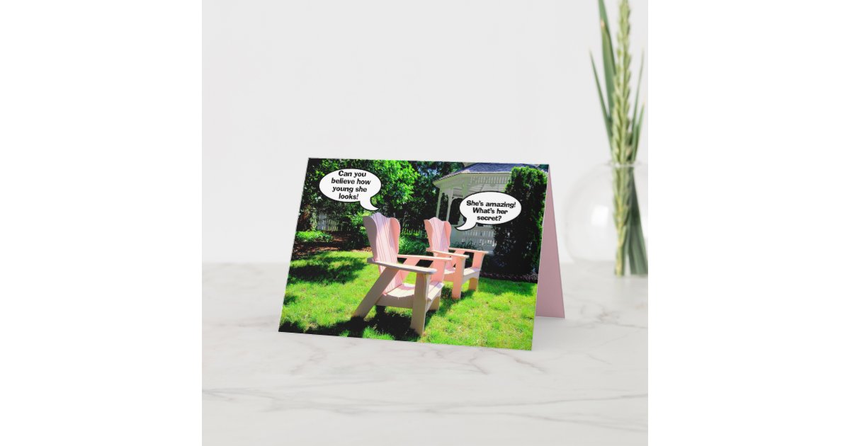 Carte Joyeux Anniversaire Humour Des Chaises Roses Zazzle Be