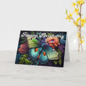 Carte Joyeux anniversaire | Illustration élégante de pap (Fleur jaune)