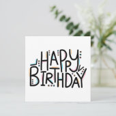 Carte Joyeux anniversaire imparfait (Debout devant)