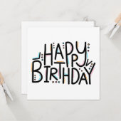 Carte Joyeux anniversaire imparfait (Devant/Arrière en situation)