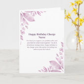 Carte Joyeux Anniversaire Infirmière Chef (Fleur jaune)