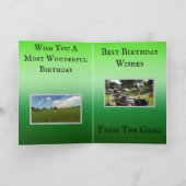 Carte Joyeux anniversaire inspiré par le golf, (Intérieur)