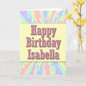 Carte Joyeux anniversaire Isabella (Fleur jaune)
