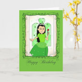 Carte Joyeux anniversaire : Jade Princess (Fleur jaune)