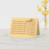 Carte Joyeux anniversaire Jan (Fleur jaune)