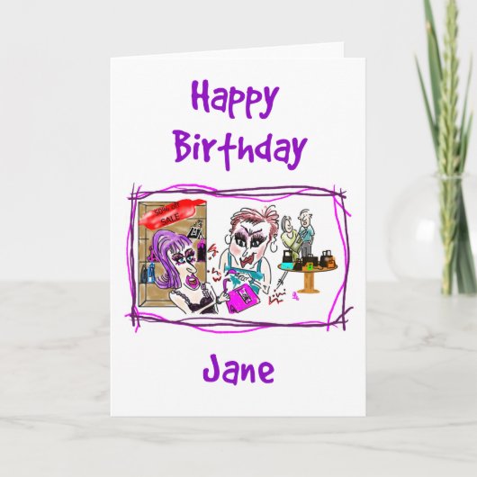 Carte Joyeux anniversaire - Jane (Devant)