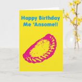 Carte Joyeux anniversaire j'Ansome (Fleur jaune)