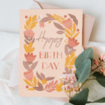 Carte Joyeux anniversaire. Jardin botanique rose pâle<br><div class="desc">Carte fleurie rose jaune mignonne "Joyeux anniversaire" dans le thème du jardin botanique pour les amis pour tout âge.</div>