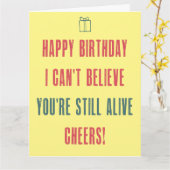 Carte Joyeux anniversaire ! Je n'arrive pas à croire que (Fleur jaune)