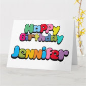 Carte Joyeux anniversaire Jennifer (Fleur jaune)