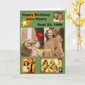 CARTE JOYEUX ANNIVERSAIRE JOHN (Fleur jaune)